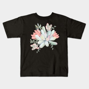 Succulent Flower Arrangement Kids T-Shirt